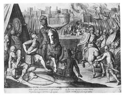 Karl III., Herzog von Bourbon beim Sacco di Roma 1527 von Cornelis Boel